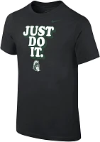 Nike Youth Michigan State Spartans Black Core Cotton 'Just Do It' T-Shirt