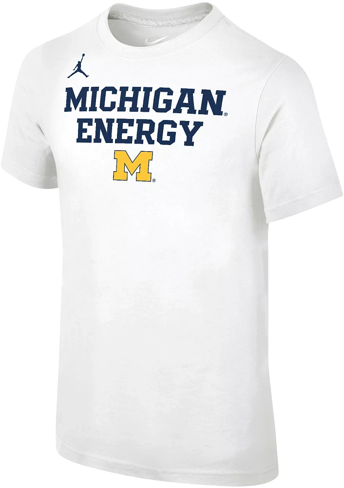Nike Youth Michigan Wolverines White Dri-FIT 'Energy' Bench T-Shirt
