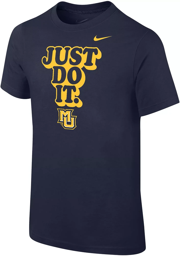 Nike Youth Marquette Golden Eagles Blue Core Cotton 'Just Do It' T-Shirt