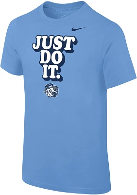 Nike Youth North Carolina Tar Heels Blue Core Cotton 'Just Do It' T-Shirt
