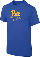 Nike Youth Pitt Panthers Blue Core Cotton Logo Soccer T-Shirt