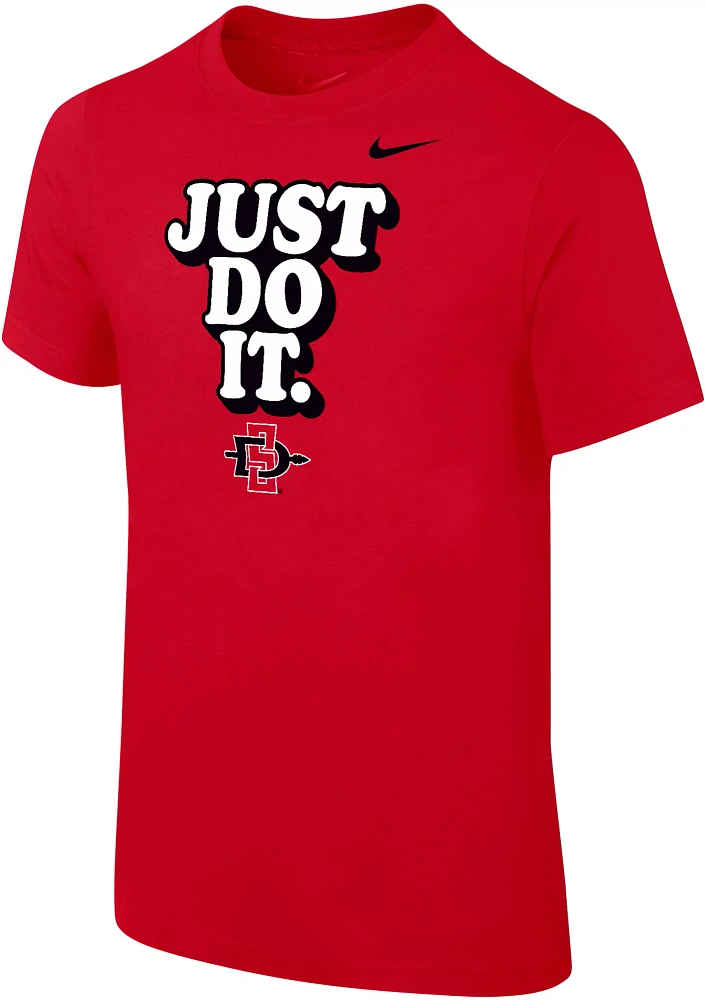 Nike Youth San Diego State Aztecs Scarlet Core Cotton 'Just Do It' T-Shirt