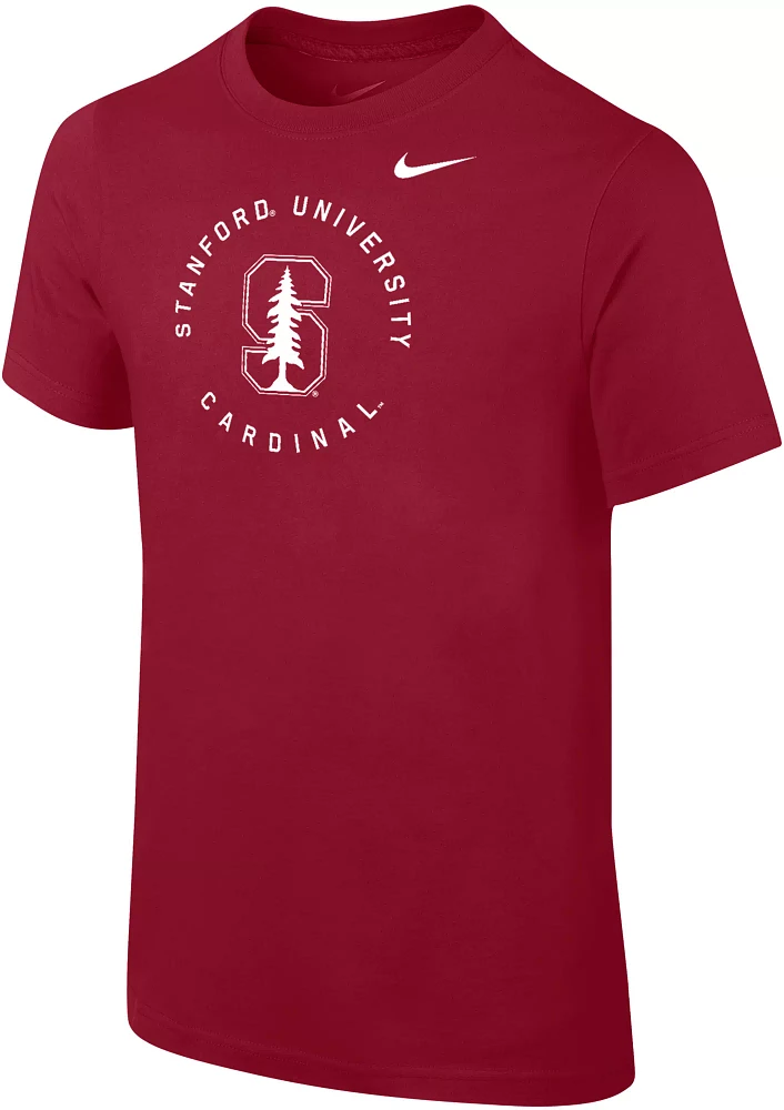 Nike Youth Stanford Cardinal Crimson Core Cotton Circle T-Shirt