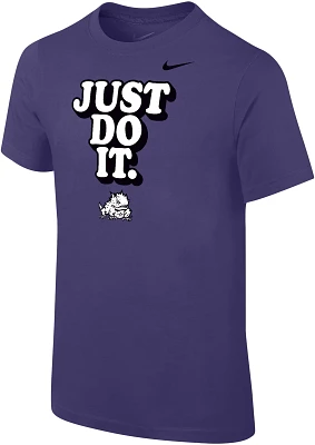 Nike Youth TCU Horned Frogs Purple Core Cotton 'Just Do It' T-Shirt