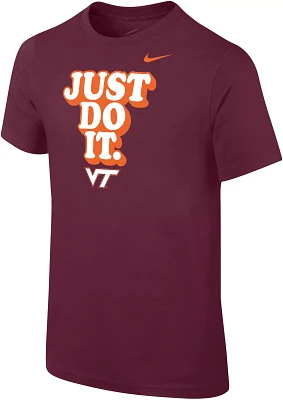 Nike Youth Virginia Tech Hokies Maroon Core Cotton 'Just Do It' T-Shirt