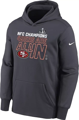 Nike Youth 2024 NFC Conference Champions San Francisco 49ers Locker Room Hoodie