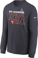 Nike Youth 2024 NFC Conference Champions San Francisco 49ers Locker Room Long Sleeve T-Shirt