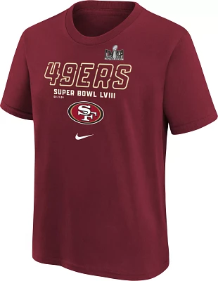 Nike Youth 2024 Super Bowl LVIII Bound San Francisco 49ers Iconic T-Shirt