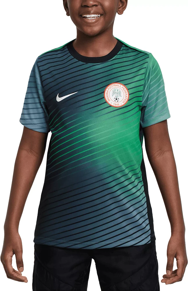 Nike Youth Nigeria 2024 Grey Prematch Jersey