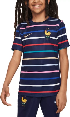 Nike Youth France 2024 Navy Prematch Jersey