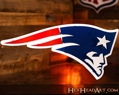 Hex Head New England Patriots 30" Logo Sign
