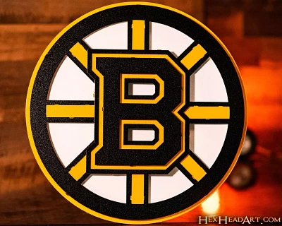 Hex Head Boston Bruins 31" XXL Sign