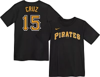 Nike Little Kids' Pittsburgh Pirates Oneil Cruz #15 Black T-Shirt