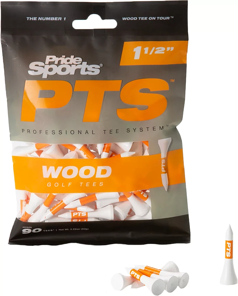 Pride Sports 1-1/2” PTS Mini White Tees, 90 Count