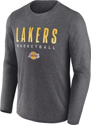 Fanatics Men's Los Angeles Lakers Grey Iconic Where Legends Play Long Sleeve T-Shirt