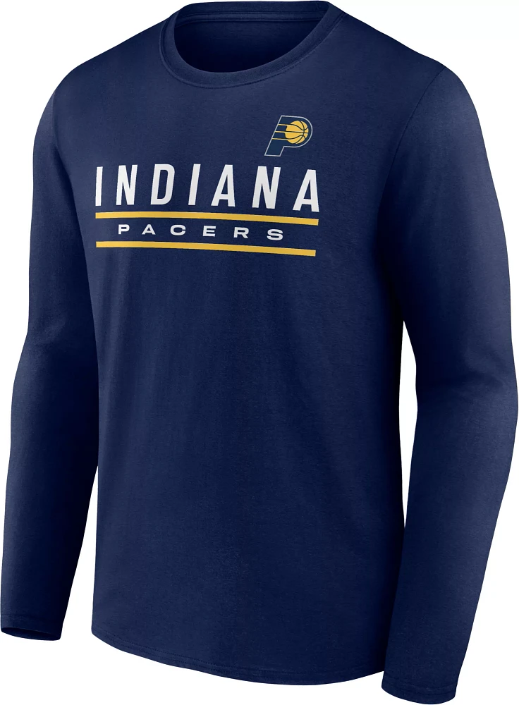 Fanatics Men's Indiana Pacers Navy Cotton Long Sleeve T-Shirt