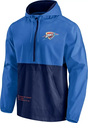 Fanatics Men's Oklahoma City Thunder Blue Block Party Half Zip jacket