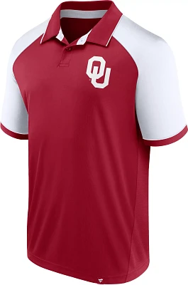 NCAA Men's Oklahoma Sooners Red/White Agility Logo Polo