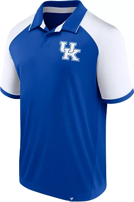 NCAA Men's Kentucky Wildcats Royal/White Agility Logo Polo