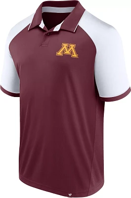 NCAA Men's Minnesota Golden Gophers Maroon/White Agility Logo Polo