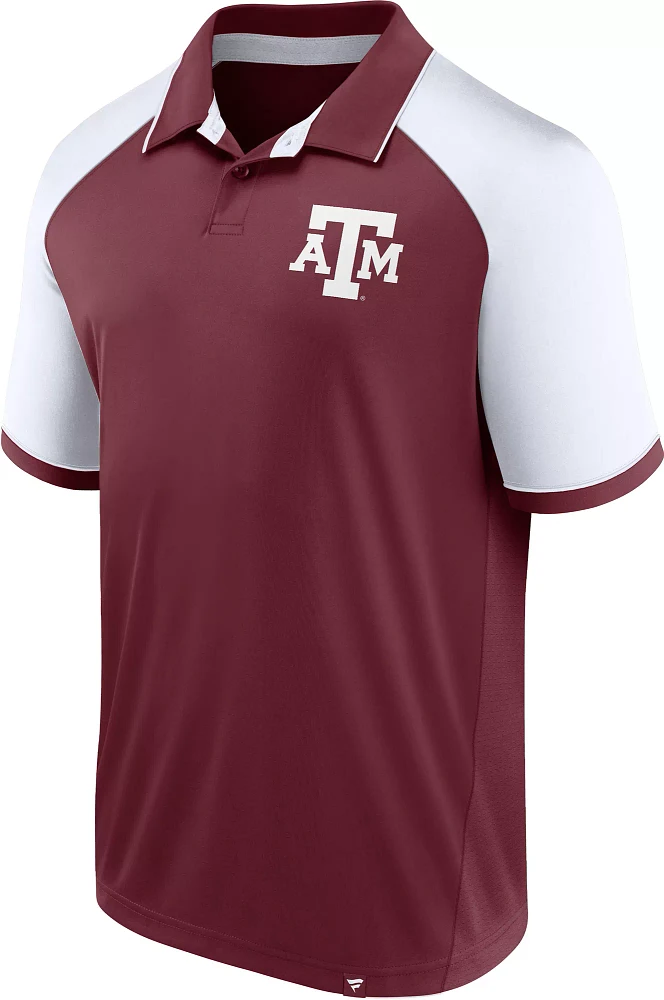 NCAA Men's Texas A&M Aggies Maroon/White Agility Logo Polo