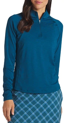 PUMA Women's YouV Solid Long Sleeve 1/4 Zip Golf Pullover