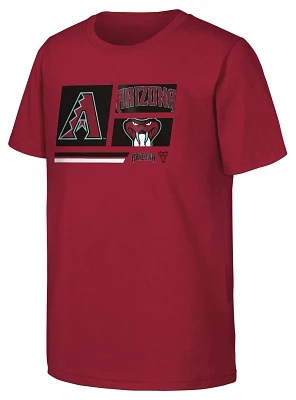 MLB Team Apparel Youth Arizona Diamondbacks Dark Red Multi Hit T-Shirt
