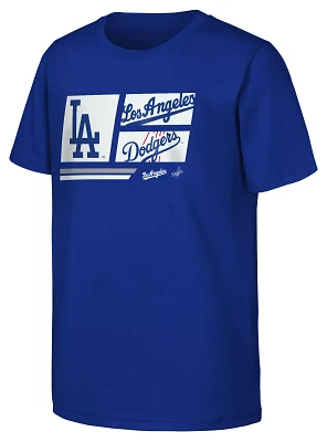 MLB Team Apparel Youth Los Angeles Dodgers Royal Multi Hit T-Shirt