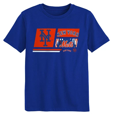 MLB Team Apparel Little Kids' New York Mets Royal Multi Hit T-Shirt