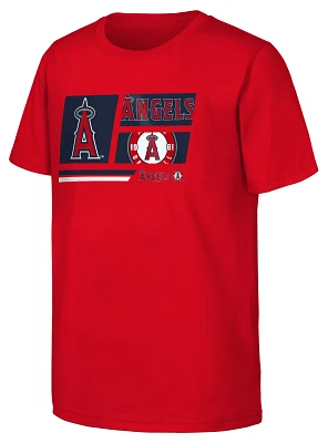 MLB Team Apparel Youth Los Angeles Angels Red Multi Hit T-Shirt