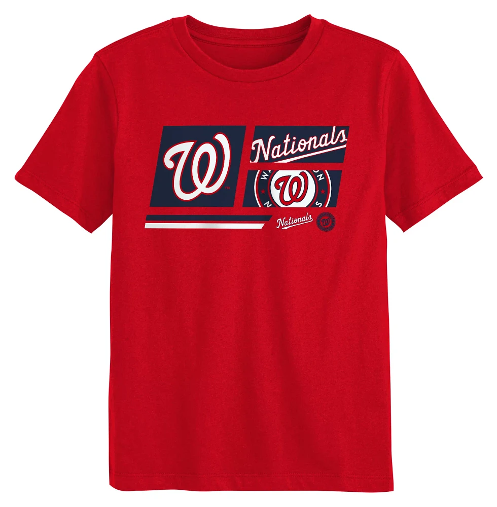MLB Team Apparel Little Kids' Washington Nationals Red Multi Hit T-Shirt