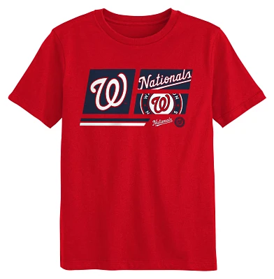 MLB Team Apparel Little Kids' Washington Nationals Red Multi Hit T-Shirt