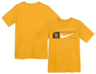 Nike Little Kids' San Diego Padres Yellow Swoosh Lock T-Shirt