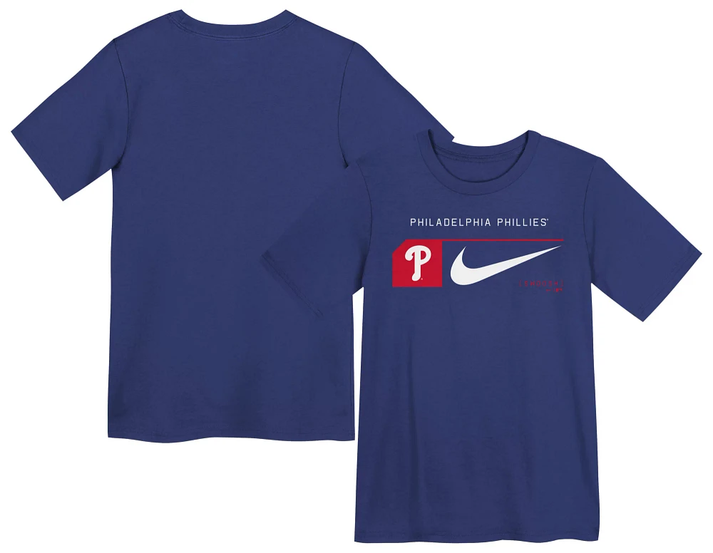 Nike Little Kids' Philadelphia Phillies Blue Swoosh Lock T-Shirt