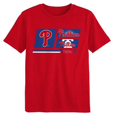 MLB Team Apparel Little Kids' Philadelphia Phillies Red Multi Hit T-Shirt