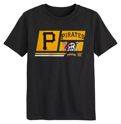 MLB Team Apparel Little Kids' Pittsburgh Pirates Black Multi Hit T-Shirt