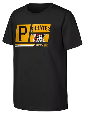MLB Team Apparel Youth Pittsburgh Pirates Black Multi Hit T-Shirt