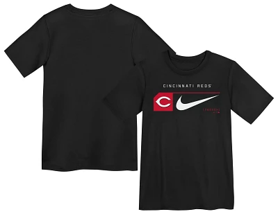 Nike Little Kids' Cincinnati Reds Black Swoosh Lock T-Shirt