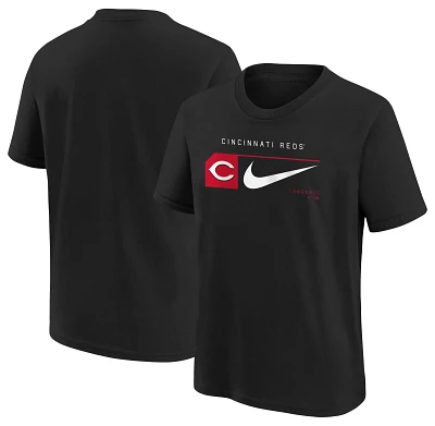 Nike Youth Cincinnati Reds Black Swoosh Lock T-Shirt