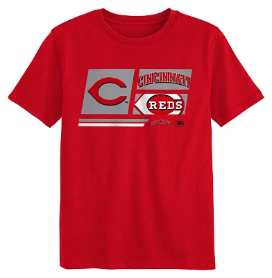 MLB Team Apparel Little Kids' Cincinnati Reds Red Multi Hit T-Shirt