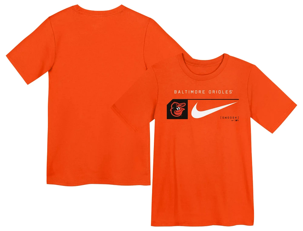 Nike Little Kids' Baltimore Orioles Orange Swoosh Lock T-Shirt