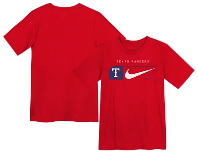 Nike Little Kids' Texas Rangers Red Swoosh Lock T-Shirt