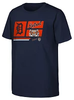 MLB Team Apparel Youth Detroit Tigers Navy Multi Hit T-Shirt