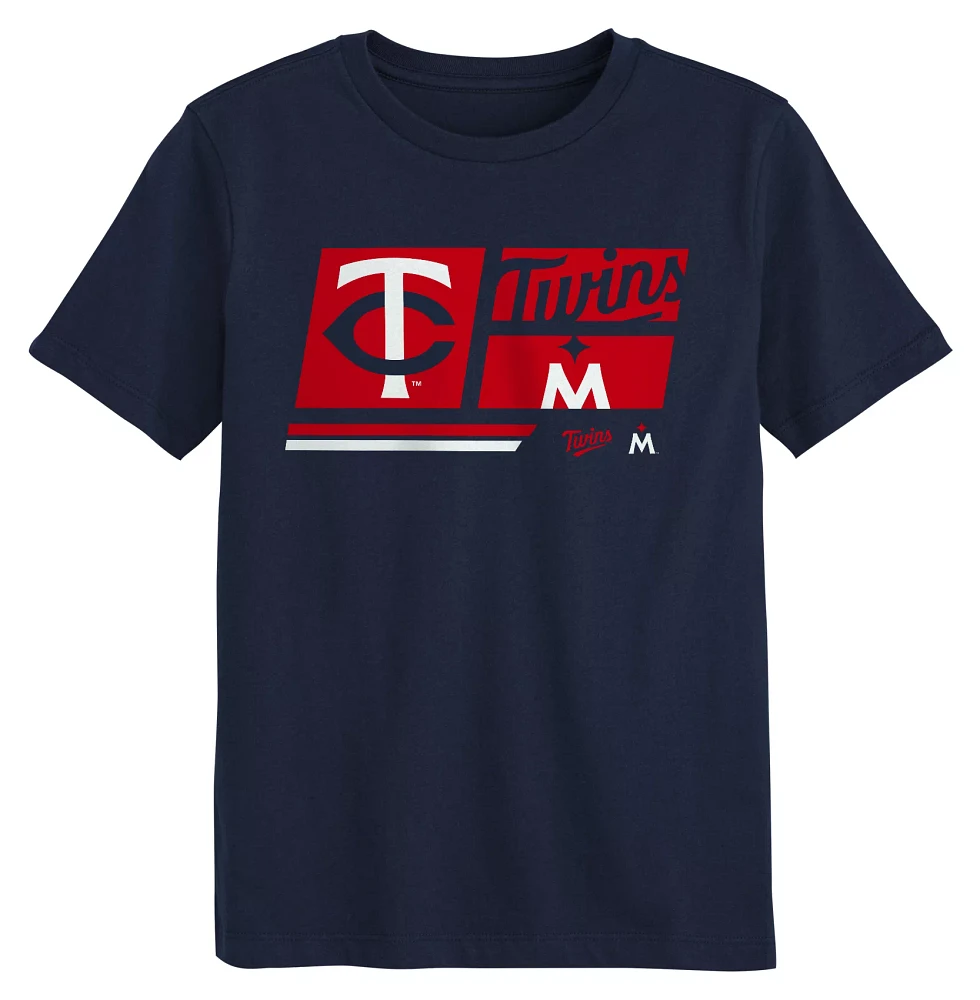 MLB Team Apparel Little Kids' Minnesota Twins Navy Multi Hit T-Shirt