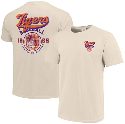 Image One Men's Clemson Tigers Ivory Baseball Logo T-Shirt