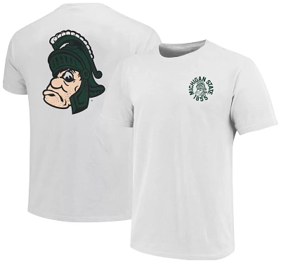 Image One Men's Michigan State Spartans White Vintage Gruff T-Shirt