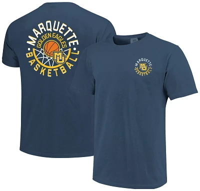 Image One Men's Marquette Golden Eagles Blue Basketball Logo T-Shirt