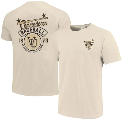 Image One Men's Vanderbilt Commodores Ivory Baseball Logo T-Shirt