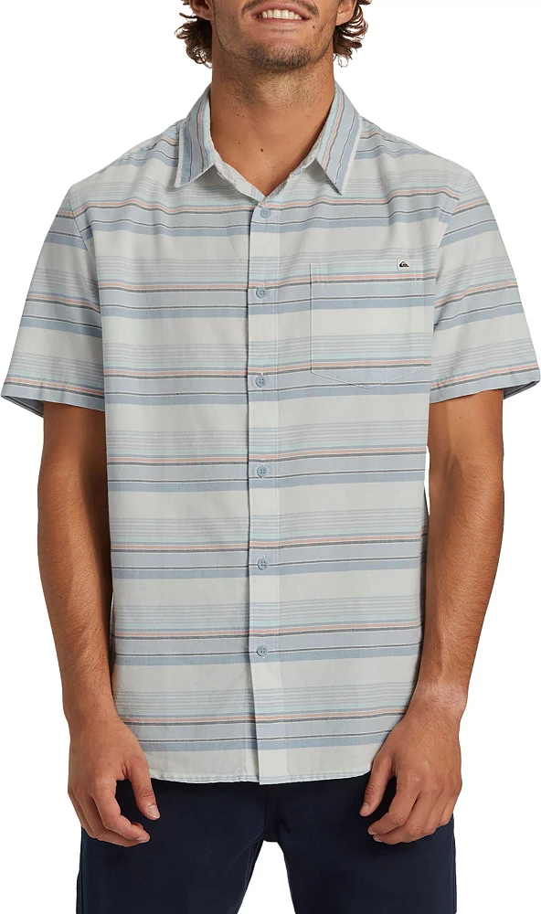 Quiksilver Men's Oxford Stripe Classic Short Sleeve Woven Shirt