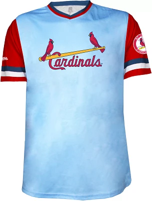 Stitches Men's St. Louis Cardinals Light Blue V-Neck Jersey